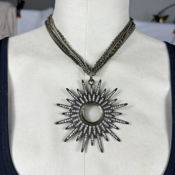 Vintage Badgley Mishka Sunburst Necklace - Picture 6 of 6